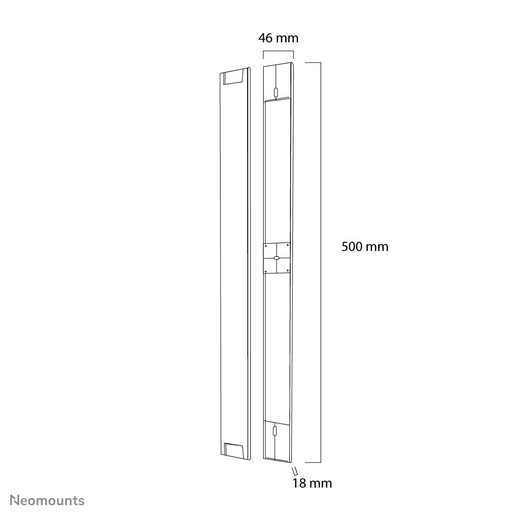 Neomounts NS-CC050SILVER Kabelabdeckung - für 1-3 Kabel - universal