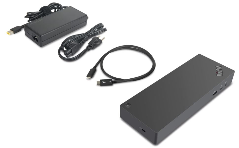 Lenovo Thunderbolt 3 Dock Gen2 Kabelgebunden Schwarz, Rot