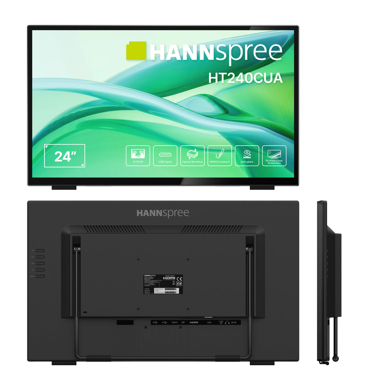 Hannspree HT240CUA Computerbildschirm 60,5 cm (23.8") 1920 x 1080 Pixel Full HD LED Touchscreen Schwarz