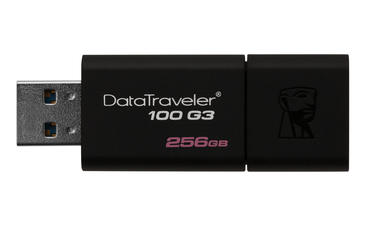 Kingston Technology DataTraveler 100 G3 USB-Stick 256 GB USB Typ-A 3.2 Gen 1 (3.1 Gen 1) Schwarz