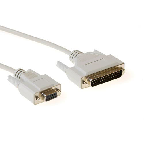 ACT AK7253 Serien-Kabel Beige 3 m 9 pin D-sub female 25 pin D-sub male