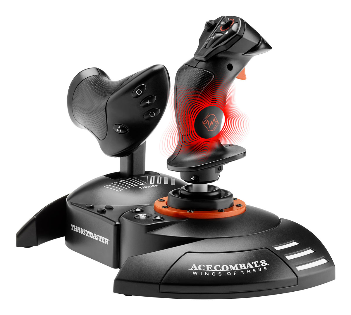 Thrustmaster T.FLIGHT HOTAS NEO ACE COMBAT 8 Wings of Theve Edition Schwarz, Rot USB Flightstick Digital PC, PlayStation 4, PlayStation 5