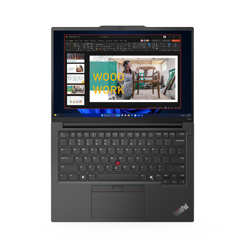 Lenovo ThinkPad E14 Gen 6 (Intel) Intel Core Ultra 7 155H Laptop 35,6 cm (14") WUXGA 32 GB DDR5-SDRAM 1 TB SSD Wi-Fi 6E (802.11ax) Windows 11 Pro Deutsch Schwarz