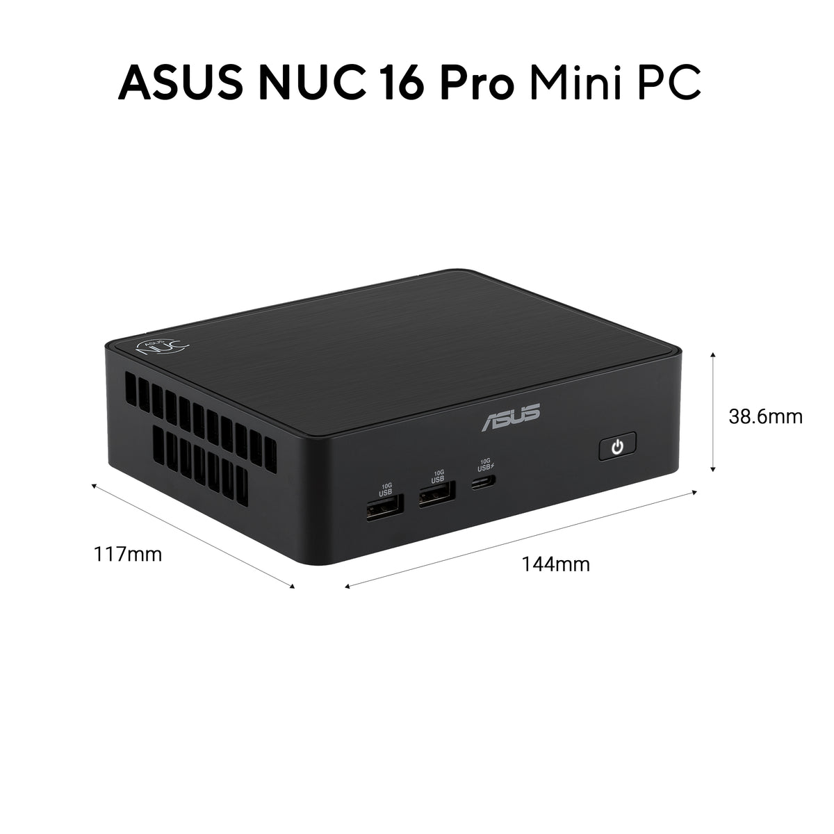 ASUS NUC 16 Pro Slim Mini PC RNUC16GDKW96C4N2 (Intel Core Ultra X9 378H Prozessor, Intel Arc B390 Grafik, 32GB DDR5 Speicher, 1TB G4 PCIe SSD, Intel WiFi 7, Windows 11 Pro NextGen Premium, mit EU-Netzkabel, bis 180 TOPS KI-Leistung, unterstützt OpenClaw…
