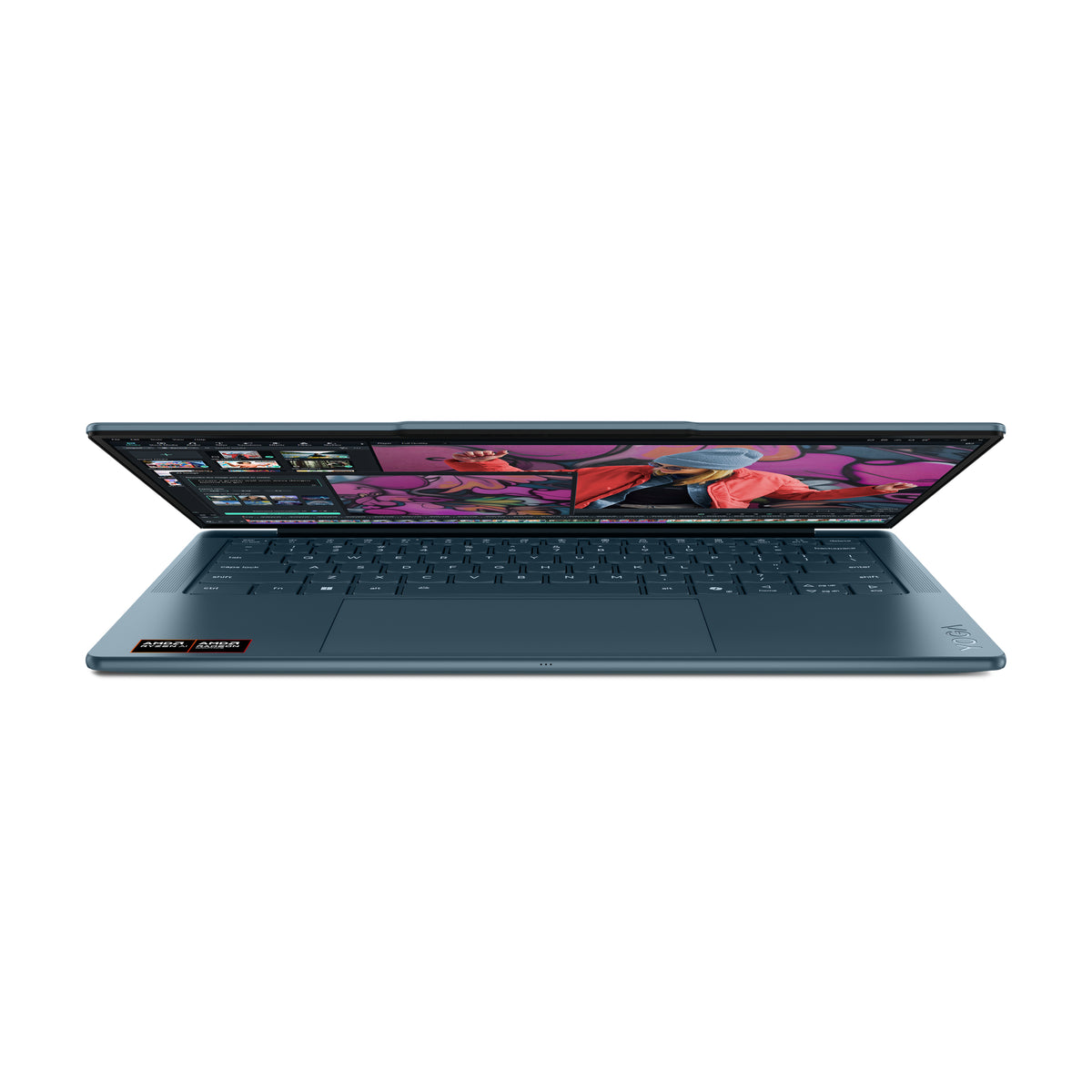 Lenovo Yoga Slim 7 14AKP10 Copilot+ PC AMD Ryzen AI 7 350 Ordinateur portable 35,6 cm (14") 2.8K 16 Go LPDDR5-SDRAM 512 Go SSD Wi-Fi 7 (802.11be) Windows 11 Home Turquoise Allemand