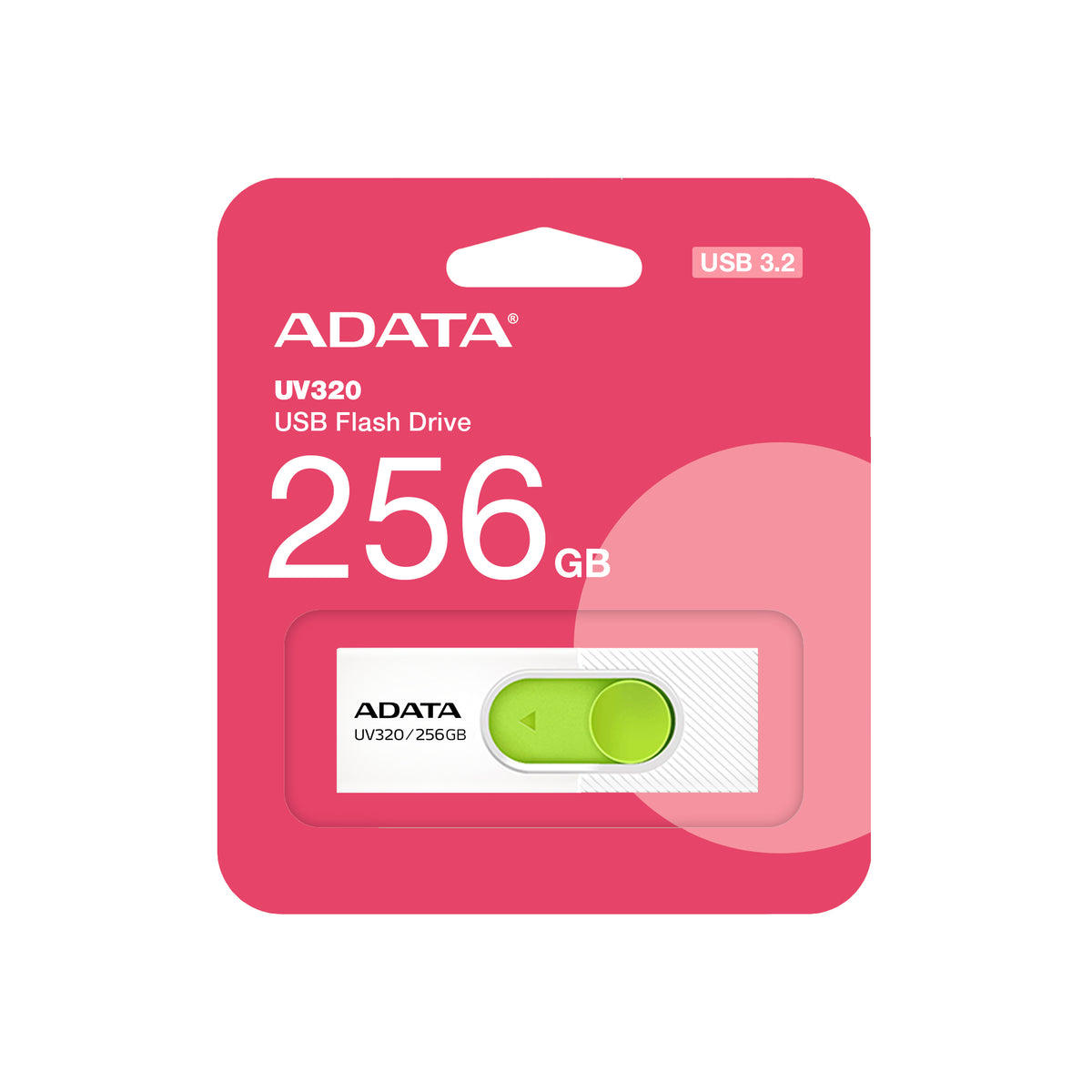 ADATA UV320 USB-Stick 256 GB USB Typ-A 3.2 Gen 1 (3.1 Gen 1) Grün, Weiß