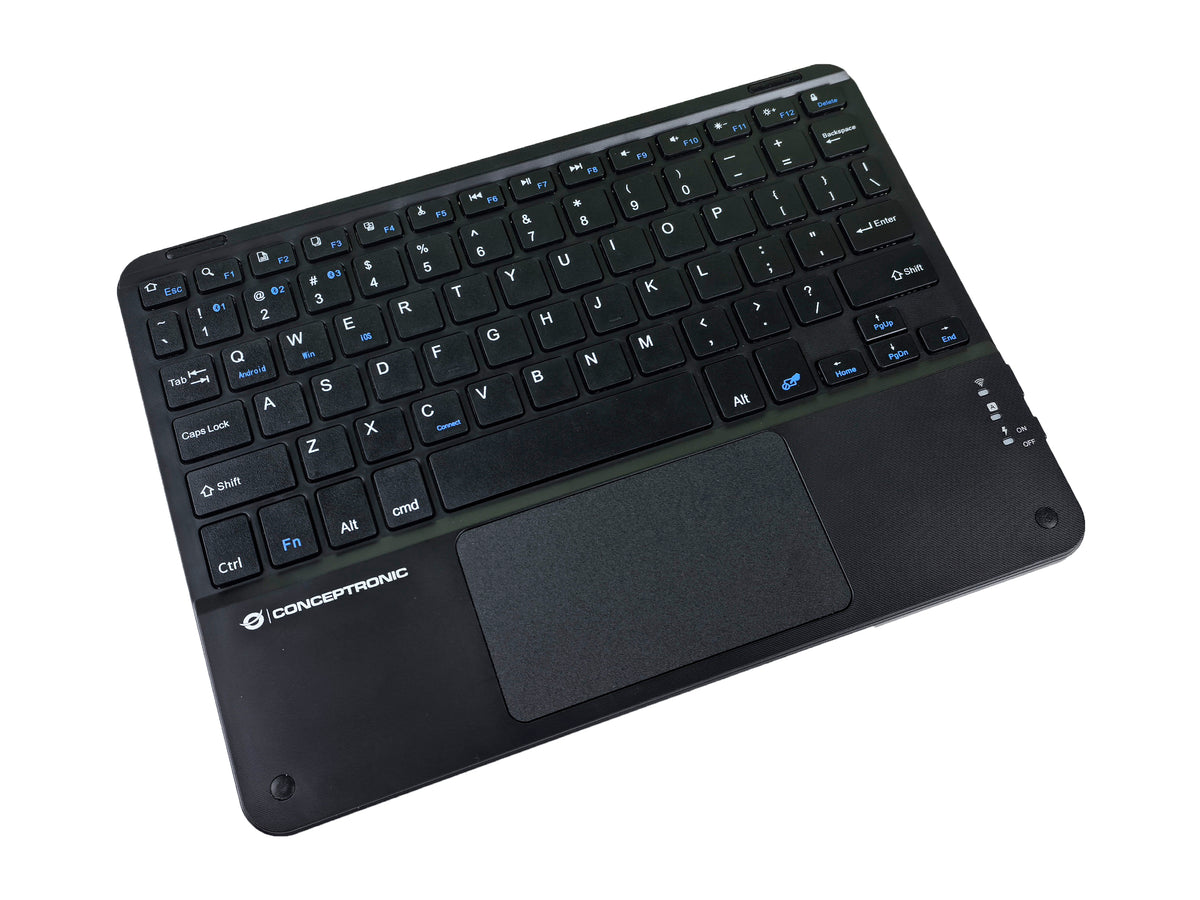 Conceptronic TOBIN01BUS 10-Zoll-Bluetooth-Tastatur mit Touchpad, QWERTY EN (US)