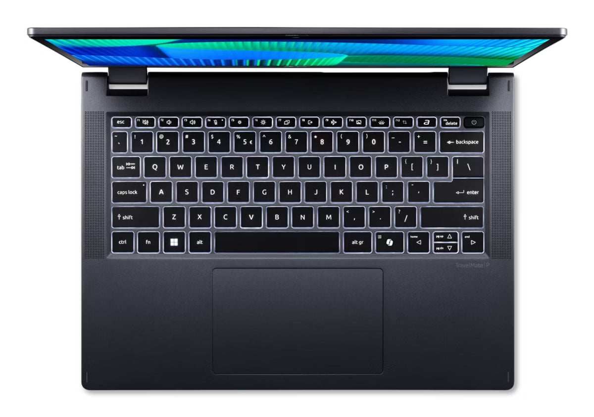 Acer TravelMate TMP414RN-54-TCO-5067 Intel Core Ultra 5 125U Hybrid (2-in-1) 35,6 cm (14") Touchscreen WUXGA 32 GB DDR5-SDRAM 1 TB SSD Wi-Fi 6E (802.11ax) Windows 11 Pro Blau
