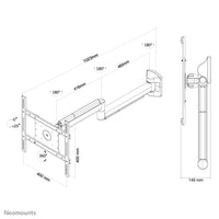 Neomounts FPMA-HAW050 Medizinische Wandhalterung für Monitore 10-40" - volle Bewegung