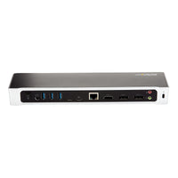 StarTech.com 4K USB-C Dock, Dreifach UHD 4K Monitor Dockingstation, Mac & Windows, USB-C zu HDMI & DisplayPort, 100W Power Delivery, 5x USB 5Gbps Hub