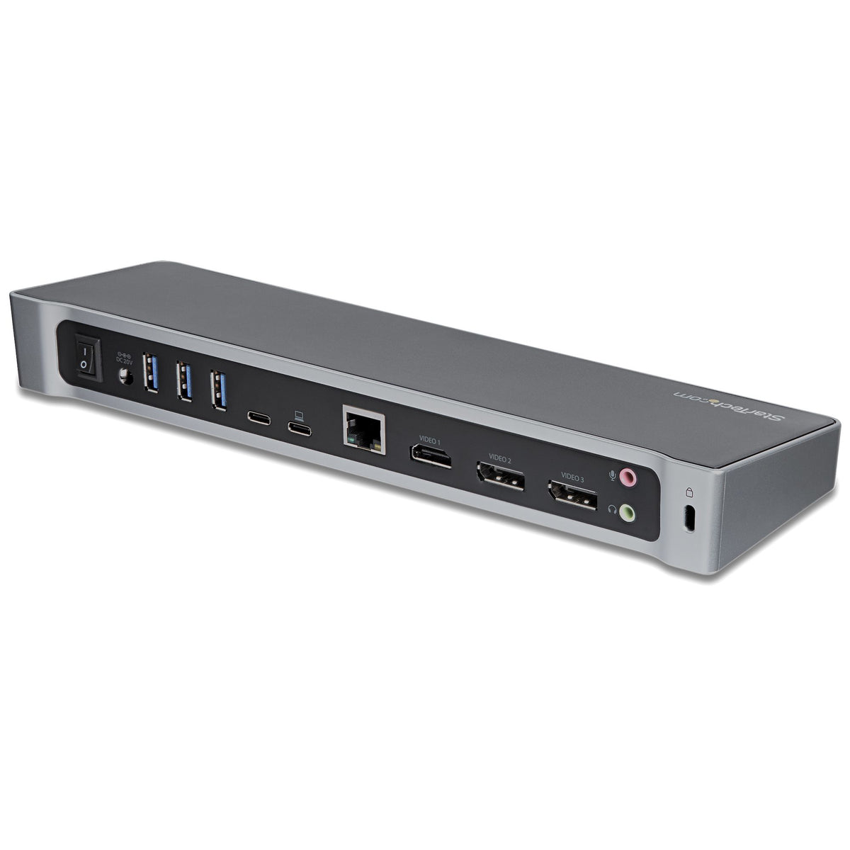 StarTech.com 4K USB-C Dock, Dreifach UHD 4K Monitor Dockingstation, Mac & Windows, USB-C zu HDMI & DisplayPort, 100W Power Delivery, 5x USB 5Gbps Hub