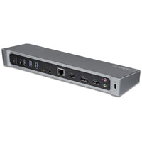 StarTech.com 4K USB-C Dock, Dreifach UHD 4K Monitor Dockingstation, Mac & Windows, USB-C zu HDMI & DisplayPort, 100W Power Delivery, 5x USB 5Gbps Hub