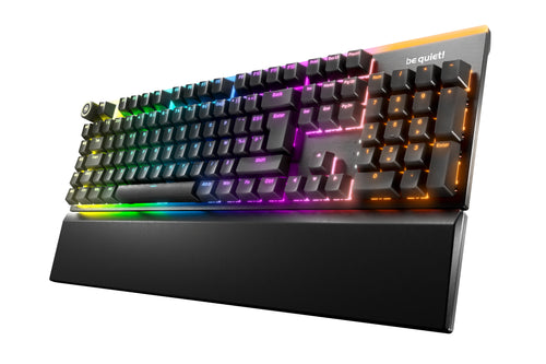 be quiet! Light Mount Silent Tactile FR ISO Tastatur Gaming USB AZERTY Französisch Schwarz