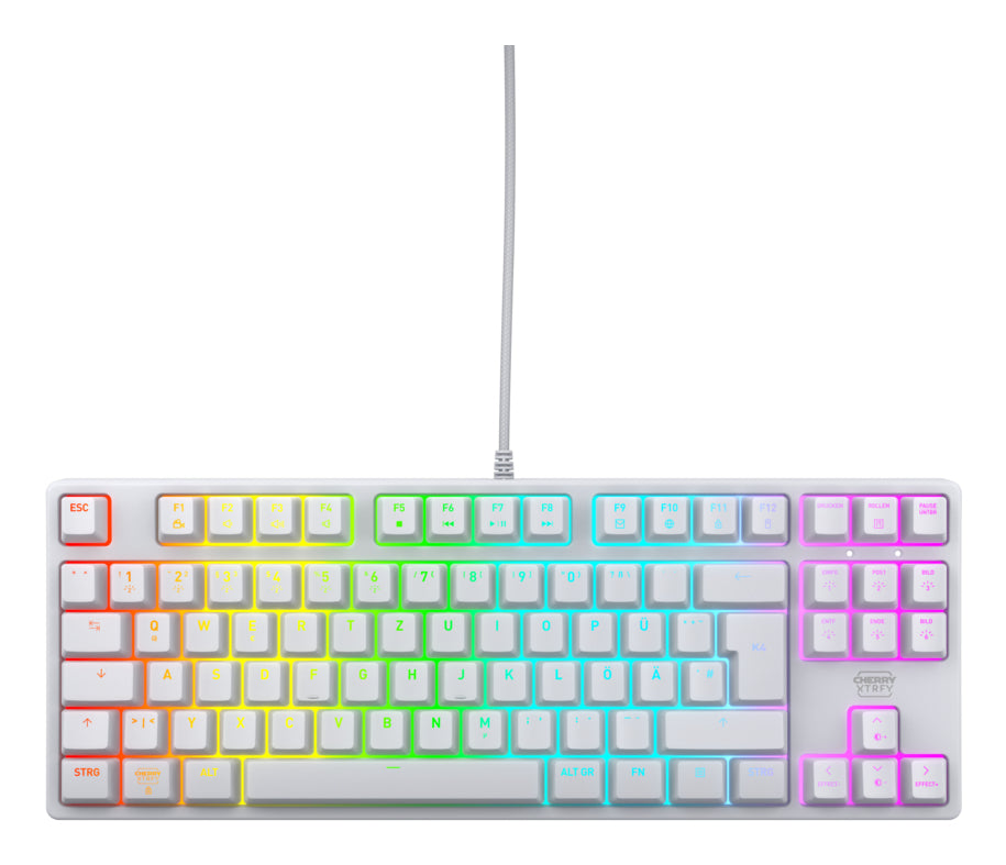 CHERRY K4V2 RGB Tenkeyless White edition, Mechanical gaming keyboard, German
