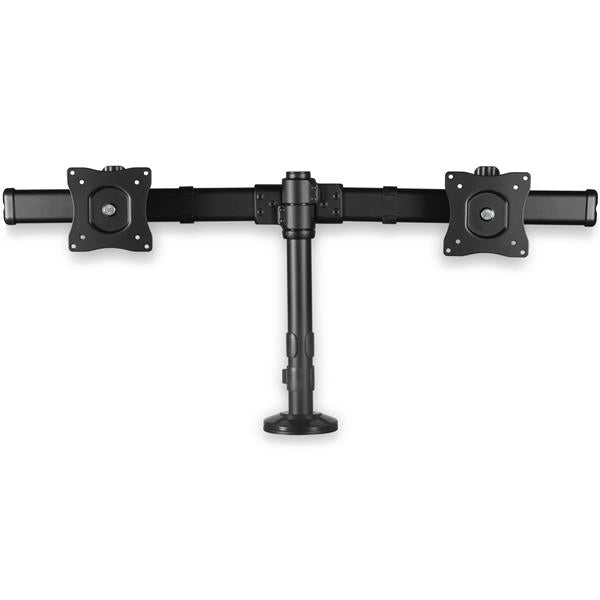 StarTech.com Dual-Monitor Halterung - unterstützt Monitore 13" bis 27" (8kg) - Verstellbar - Tischklemme oder Tischlochmontage für VESA Monitore - Schwarz