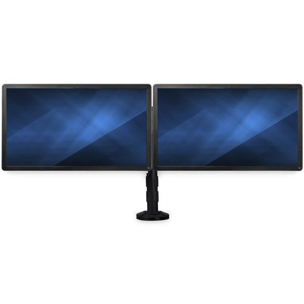 StarTech.com Dual-Monitor Halterung - unterstützt Monitore 13" bis 27" (8kg) - Verstellbar - Tischklemme oder Tischlochmontage für VESA Monitore - Schwarz