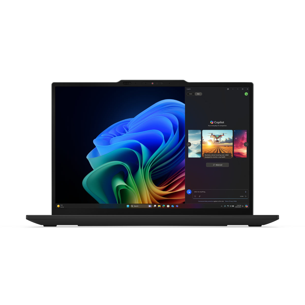 Lenovo ThinkPad X13 Gen 6 (AMD) Copilot+ PC AMD Ryzen AI 7 350 Laptop 33,8 cm (13.3") WUXGA 32 GB LPDDR5x-SDRAM 1 TB SSD Wi-Fi 7 (802.11be) Windows 11 Pro Schwarz Deutsch