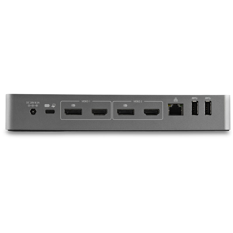 StarTech.com Universale Laptop Dockingstation, Hybrid USB-C & USB-A Dock, Dual 4K DP & HDMI, 100W PD, Mac / Windows / Chrome OS, 4x USB 5Gbps Hub, GbE