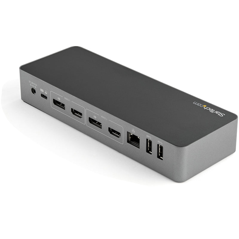StarTech.com Universale Laptop Dockingstation, Hybrid USB-C & USB-A Dock, Dual 4K DP & HDMI, 100W PD, Mac / Windows / Chrome OS, 4x USB 5Gbps Hub, GbE
