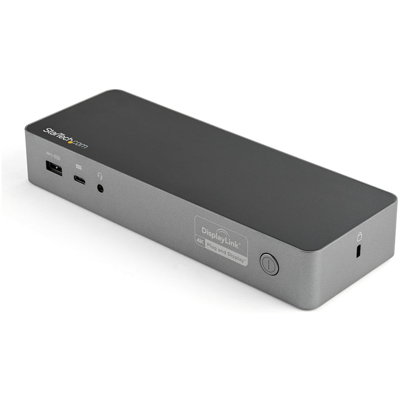 StarTech.com Universale Laptop Dockingstation, Hybrid USB-C & USB-A Dock, Dual 4K DP & HDMI, 100W PD, Mac / Windows / Chrome OS, 4x USB 5Gbps Hub, GbE