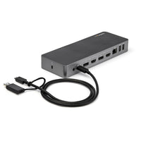 StarTech.com Universale Laptop Dockingstation, Hybrid USB-C & USB-A Dock, Dual 4K DP & HDMI, 60W PD, Mac / Windows / Chrome OS, 4x USB 5Gbps Hub, GbE