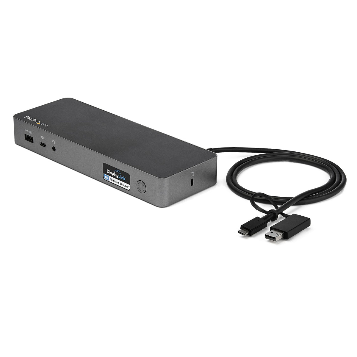 Docking station universale per laptop StarTech.com, dock ibrido USB-C e USB-A, doppio 4K DP e HDMI, 60W PD, Mac / Windows / Chrome OS, hub 4x USB 5Gbps, GbE