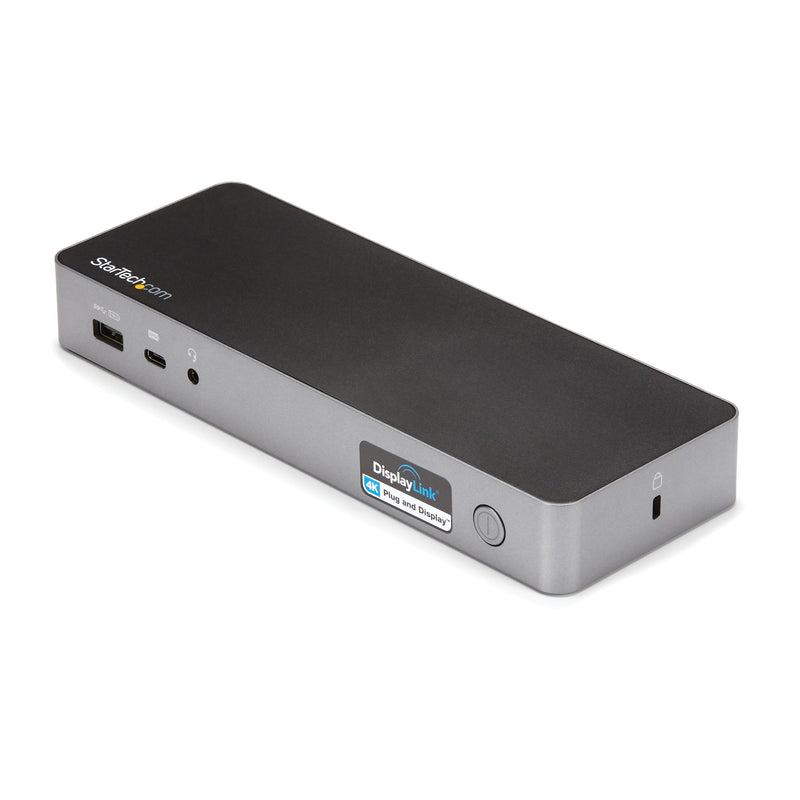 StarTech.com Universale Laptop Dockingstation, Hybrid USB-C & USB-A Dock, Dual 4K DP & HDMI, 60W PD, Mac / Windows / Chrome OS, 4x USB 5Gbps Hub, GbE