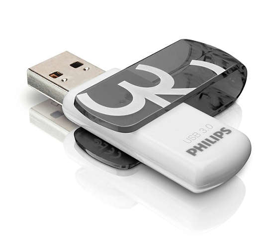 Philips FM32FD00B USB-Stick 32 GB USB Typ-A 3.2 Gen 1 (3.1 Gen 1) Schwarz, Weiß