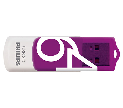 Philips FM64FD00B Clé USB 64 Go USB Type-A 3.2 Gen 1 (3.1 Gen 1) Violet, Blanc