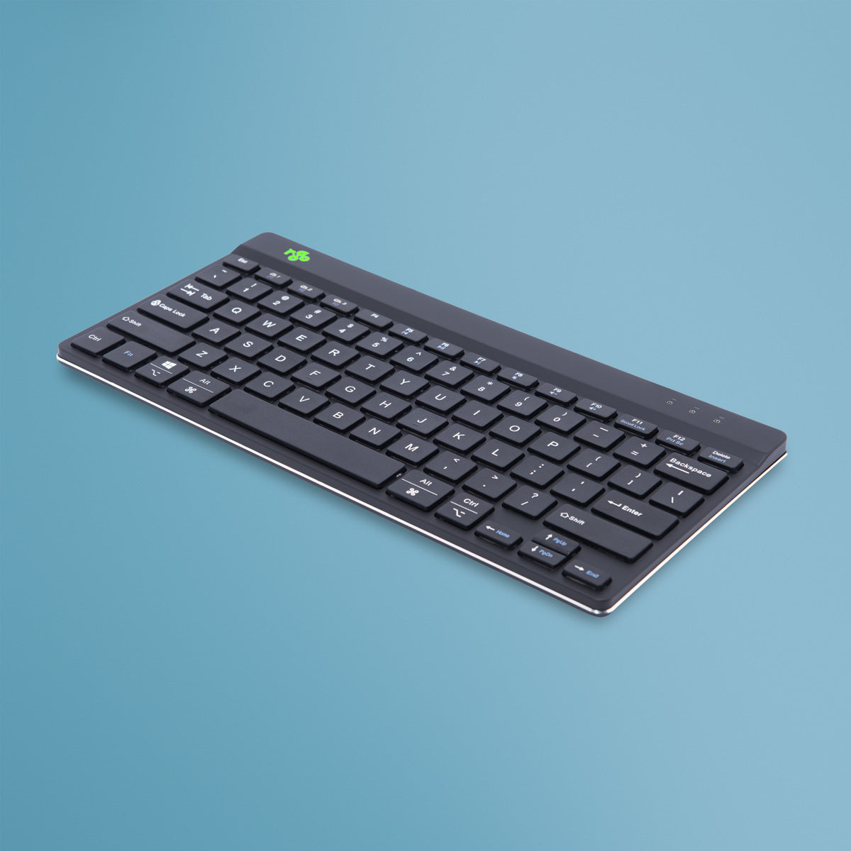 R-Go Tools Ergonomische Tastatur R-Go Compact Break, kompakte Tastatur mit Pausensoftware, QWERTY (US), Bluetooth, Schwarz