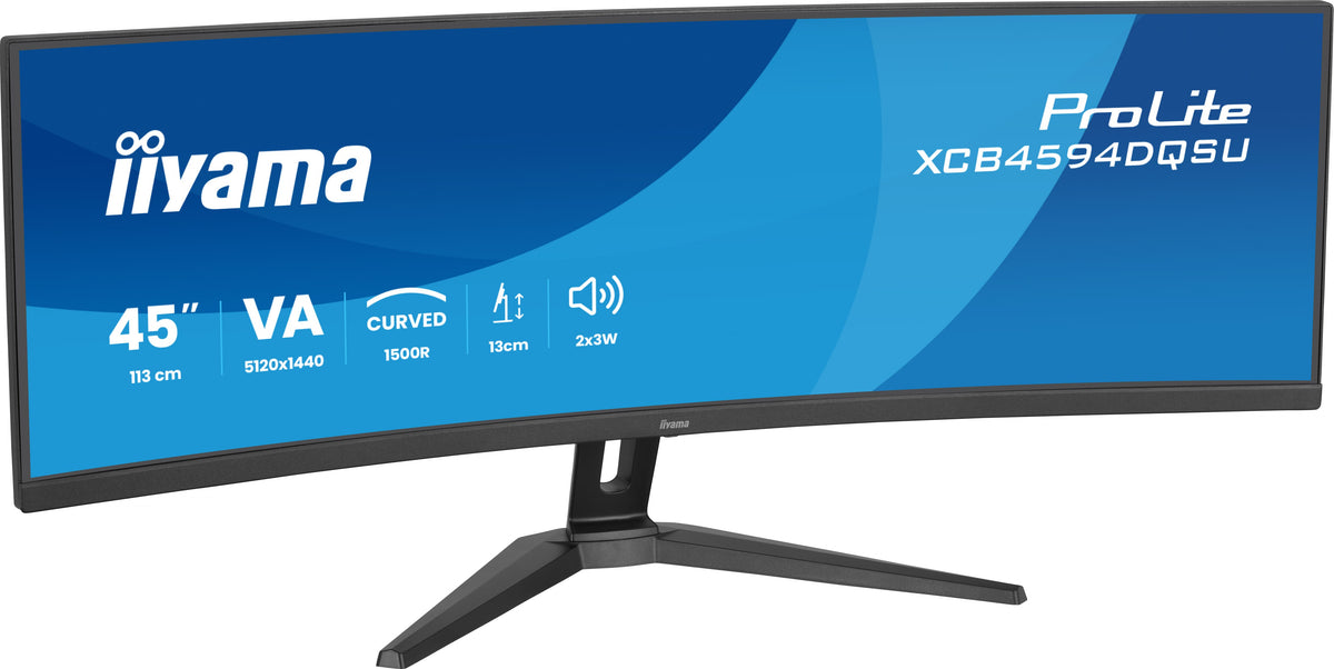 iiyama ProLite XCB4594DQSU-B1 Computerbildschirm 113 cm (44.5") 5120 x 1440 Pixel Dual QHD LED Schwarz