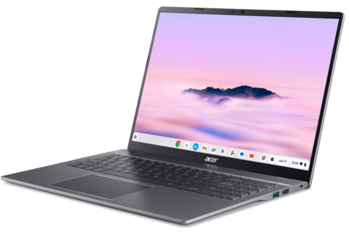 Acer Chromebook CB516-1H-33JX Intel Core 3 100U 40,6 cm (16") WUXGA 8 GB LPDDR5x-SDRAM 256 GB SSD Wi-Fi 6E (802.11ax) ChromeOS Grau QWERTZ Deutsch