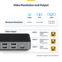 StarTech.com USB-C Drei Monitor Dockingstation - HDMI/DP Dreifach 4K USB C Dock - 5x USB Hub - GbE - 100W PD - Universelle Multi-Monitor Dockingstation - Thunderbolt 3/4 Kompatibel