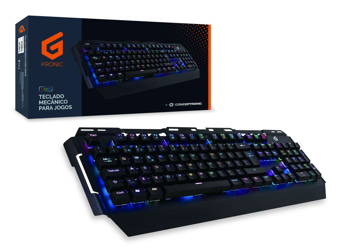 Conceptronic KRONIC Tastatur Gaming USB QWERTY Portuguesisch Schwarz