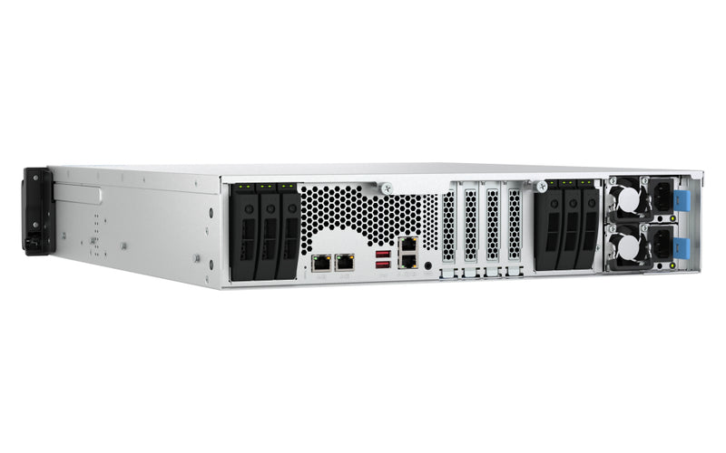 QNAP TS-H3077AFU-R5-32G NAS & Speicherserver Rack (2U) AMD Ryzen™ 5 32 GB DDR5 0 TB QuTS hero Schwarz, Metallisch