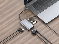 Conceptronic DONN21G laptop-dockingstation & portreplikator Kabelgebunden USB 3.2 Gen 1 (3.1 Gen 1) Type-C Grau