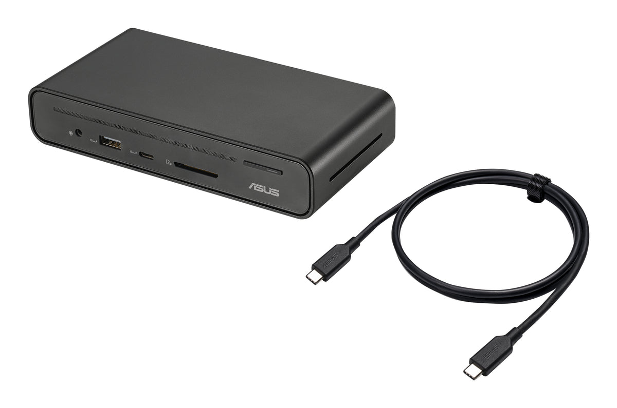 ASUS Triple Display USB-C Dock Duo DC301 Kabelgebunden Schwarz
