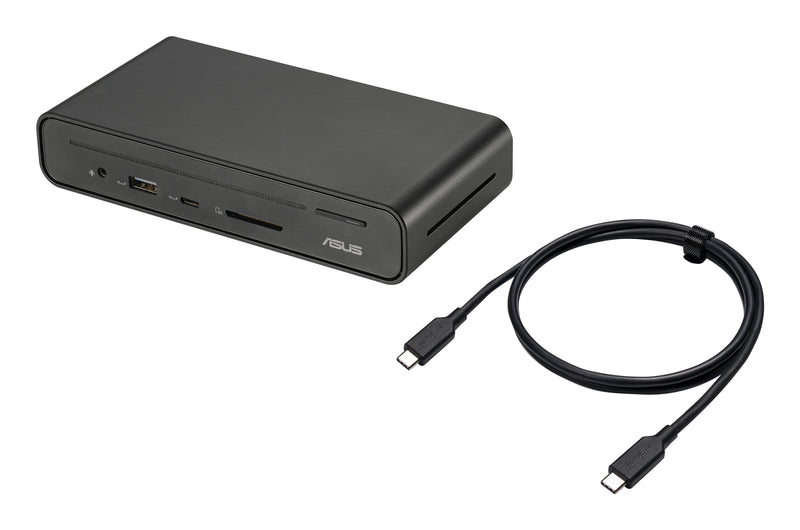 ASUS Triple Display USB-C Dock Duo DC301 Kabelgebunden Schwarz