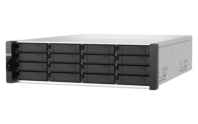 QNAP ES1686dc R2 NAS Rack (3U) Intel® Xeon® D D-2142IT 64 GB DDR4 0 TB QNAP QES Schwarz, Grau