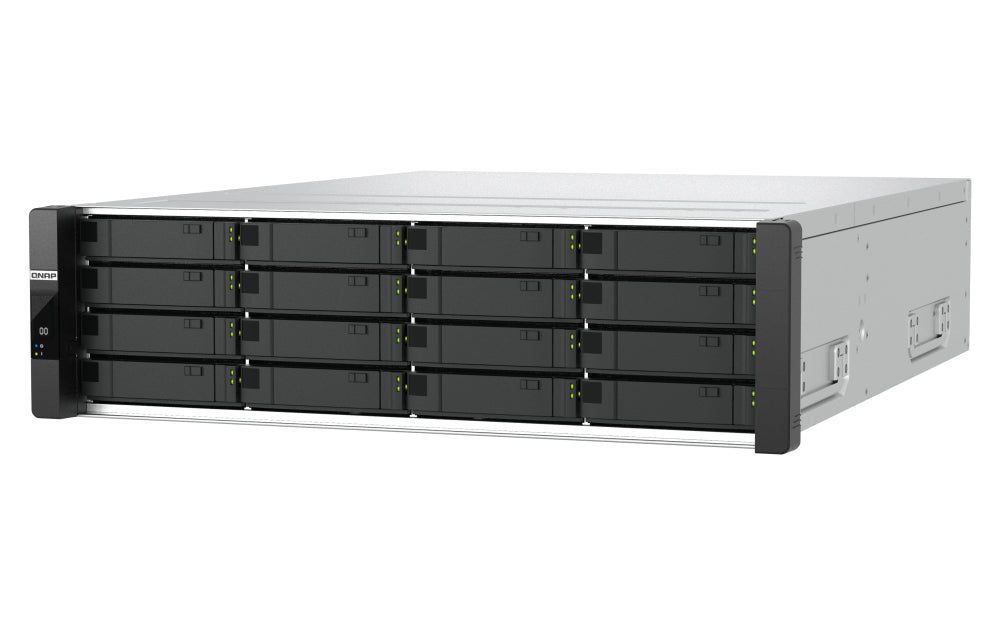 QNAP ES1686dc R2 NAS Rack (3U) Intel® Xeon® D D-2123IT 32 GB DDR4 0 TB QNAP QES Schwarz, Grau