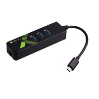 Techly IDATA USB-ETGIGA-3C2 laptop-dockingstation & portreplikator USB 3.2 Gen 1 (3.1 Gen 1) Type-C Schwarz