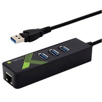 Techly IDATA USB-ETGIGA-3U2 laptop-dockingstation & portreplikator USB 3.2 Gen 1 (3.1 Gen 1) Type-A Schwarz