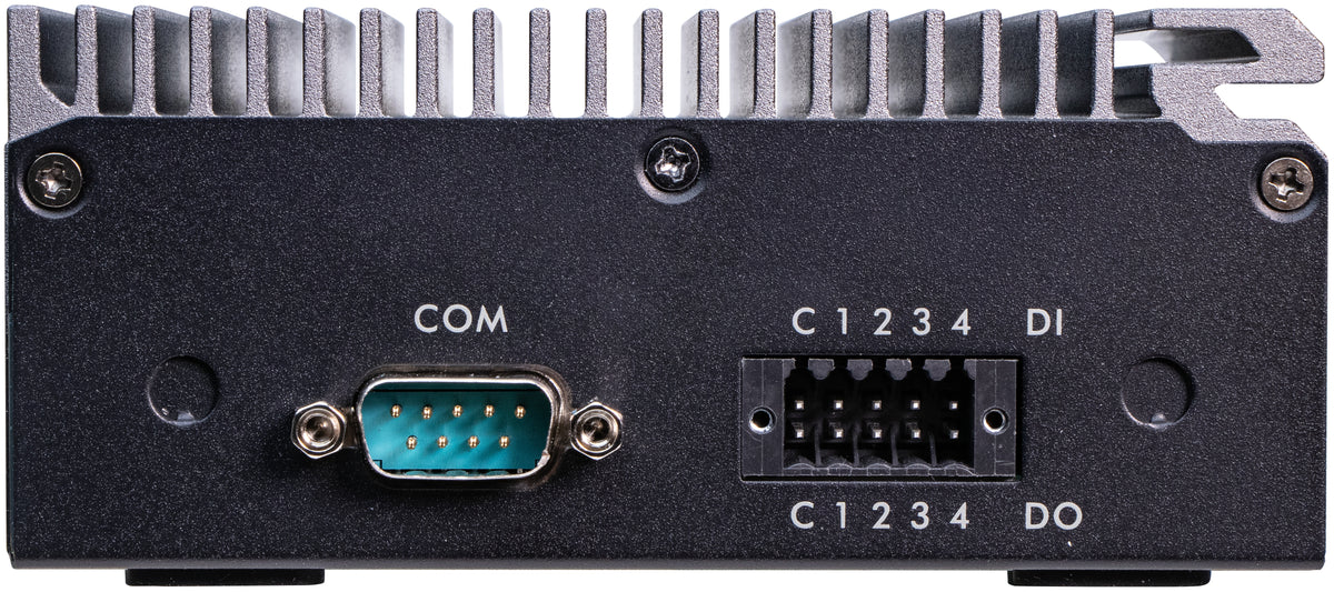 Shuttle Edge PC SPCEL03 , Intel Atom x6413E, 1x HDMI, 2x 2.5G LAN, 1x COM, DIO (4x in, 4x out), 3x USB, 2x M.2, 12-24V, 24/7 Dauerbetrieb, lüfterlos, -20...60°C, inkl. VESA & DIN-RAIL mount