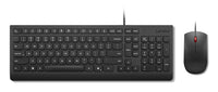 Lenovo Essential Wired Combo Black US Euro Tastatur Maus enthalten Universal USB Schwarz