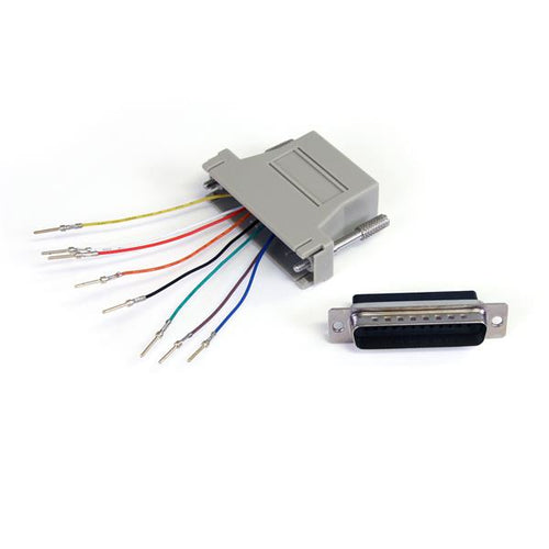 StarTech DB25 auf RJ45 modularer Adapter – Adapter und Konverter, Stecker/Buchse, Seriell, DB25 (St), Plug & Play, GC258MF