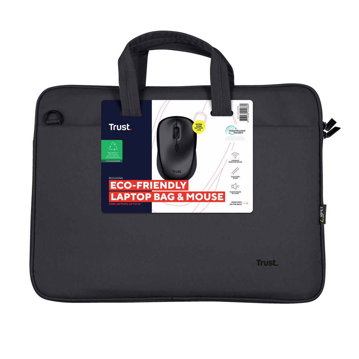 Trust Bologna 40,6 cm (16") Aktenkoffer Schwarz