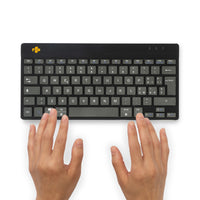 R-Go Tools Ergonomische Tastatur R-Go Compact Break, kompakte Tastatur mit Pausensoftware, QWERTY (IT), Bluetooth, Schwarz