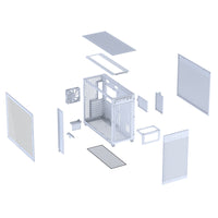 ASUS PRIME AP303 TG White Midi Tower Weiß