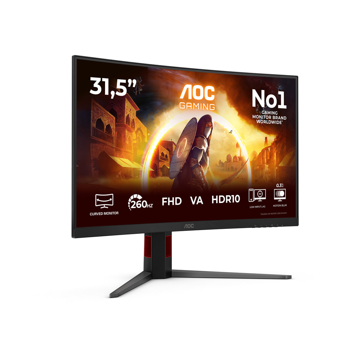 AOC G4 C32G4Z Computerbildschirm 80 cm (31.5") 1920 x 1080 Pixel Full HD LCD Schwarz, Rot