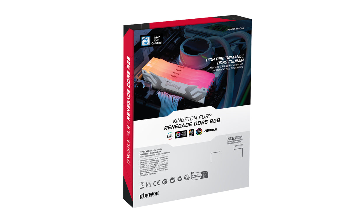 Kingston Technology FURY 48GB 8400MT/s DDR5 CL40 CUDIMM (2er-Kits) Renegade RGB Weiß XMP